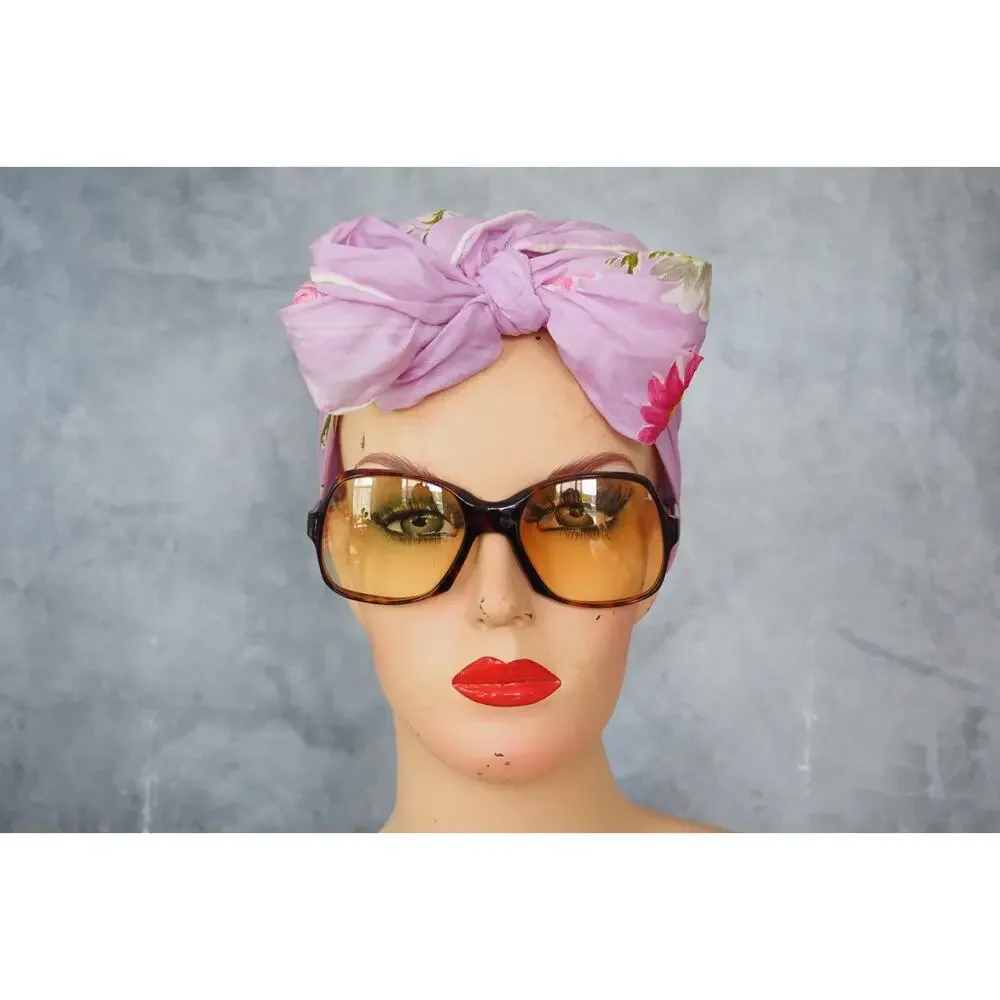 1970s Sunglasses France Yellow Lens Vintage Glam retro Grandma Chic Size 54-19